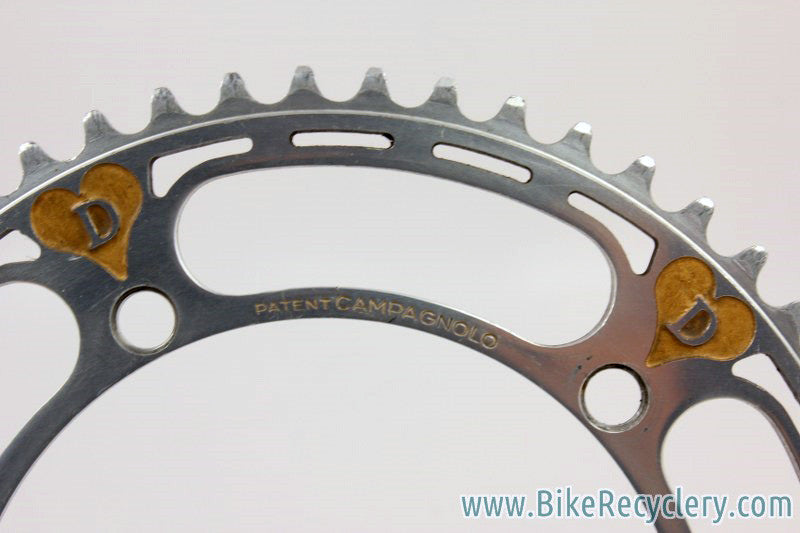 De Rosa Pantographed Campagnolo Nuovo Record Chainring: 53t x 144mm, Gold Heart