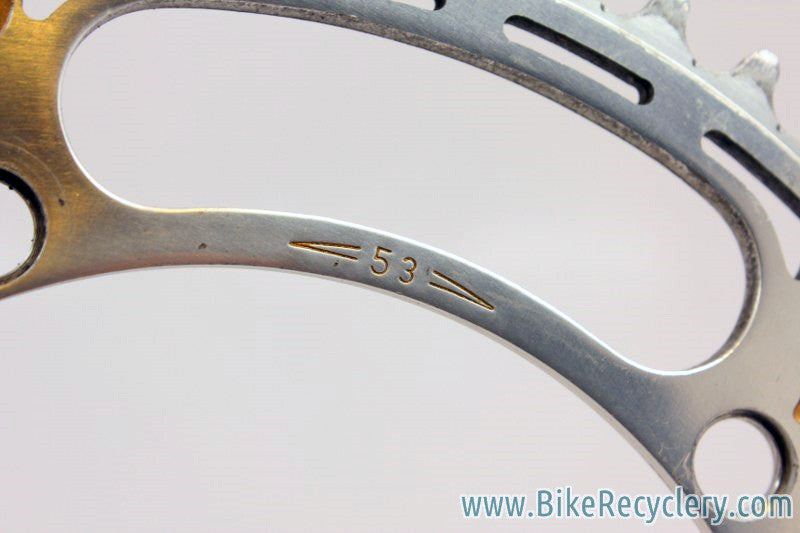 De Rosa Pantographed Campagnolo Nuovo Record Chainring: 53t x 144mm, Gold Heart