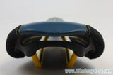 Vintage Team Volvo Cannondale Coda Saddle: Blue / Yellow, Near Mint