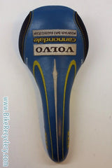 Vintage Team Volvo Cannondale Coda Saddle: Blue / Yellow, Near Mint