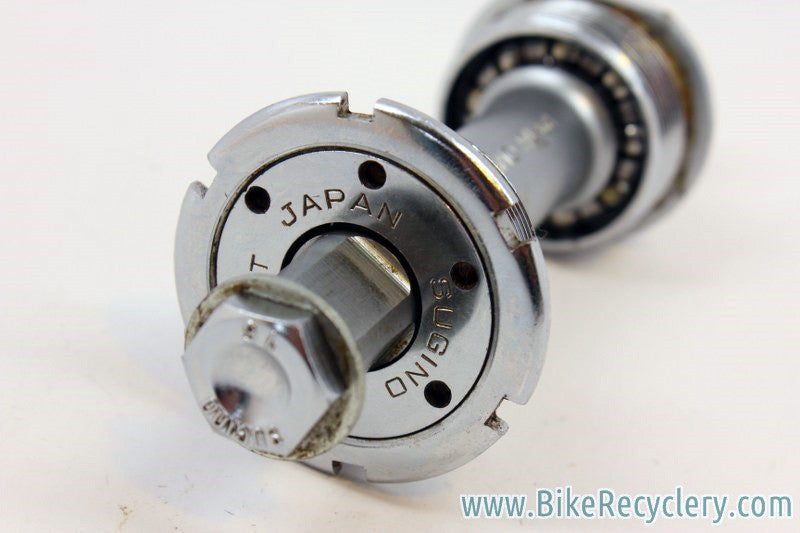 Sugino Mighty MW-68 Bottom Bracket: Square Taper, Chrome, Bolts/Washers, 114mm x 68mm