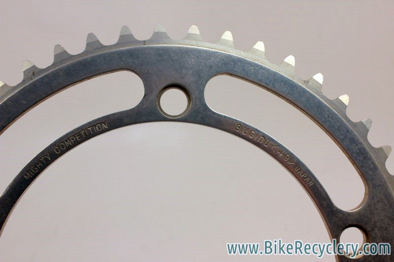 Sugino Mighty Competition Chainring: 49T,144 BCD Mint, Take-off/