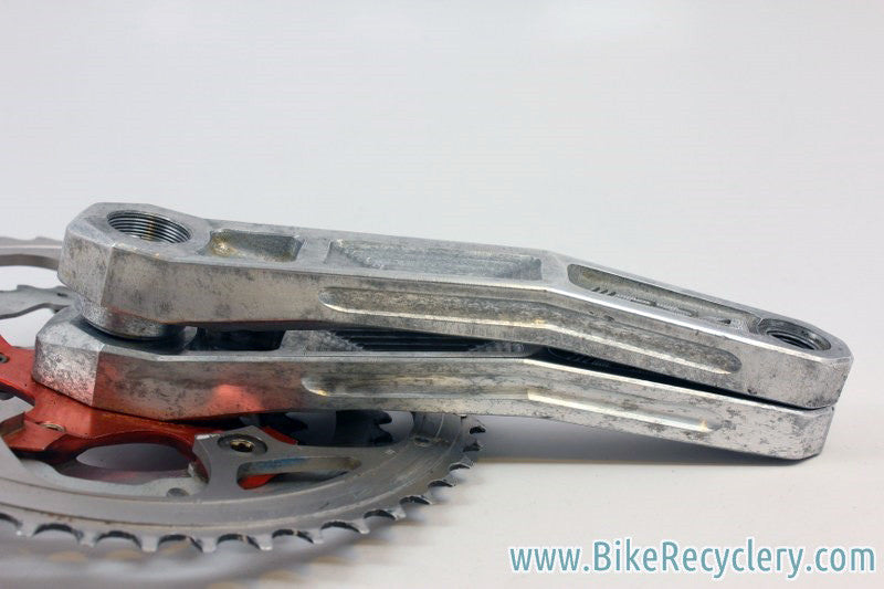 Vintage FSA Afterburner Crankset: Forged & CNC, Silver/Red, 175mm, XTR Rings 48/38/24t, 110/74mm RARE!