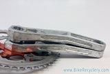 Vintage FSA Afterburner Crankset: Forged & CNC, Silver/Red, 175mm, XTR Rings 48/38/24t, 110/74mm RARE!