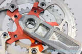 Vintage FSA Afterburner Crankset: Forged & CNC, Silver/Red, 175mm, XTR Rings 48/38/24t, 110/74mm RARE!