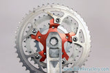 Vintage FSA Afterburner Crankset: Forged & CNC, Silver/Red, 175mm, XTR Rings 48/38/24t, 110/74mm RARE!