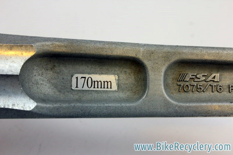 Vintage FSA Afterburner Crankset: Forged & CNC, Silver/Red, 175mm, XTR Rings 48/38/24t, 110/74mm RARE!
