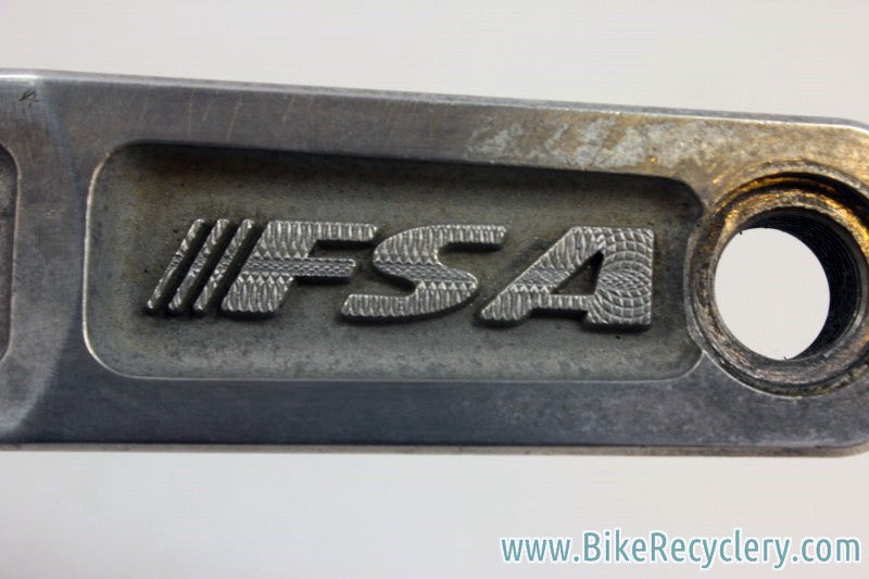 Vintage FSA Afterburner Crankset: Forged & CNC, Silver/Red, 175mm, XTR Rings 48/38/24t, 110/74mm RARE!