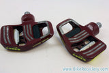 Vintage Diadora S.M. 180 Power Drive Clipless Pedals: Red