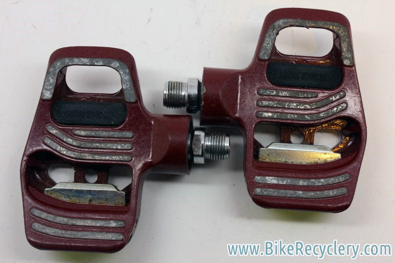 Vintage Diadora S.M. 180 Power Drive Clipless Pedals: Red