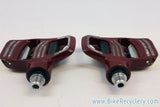 Vintage Diadora S.M. 180 Power Drive Clipless Pedals: Red