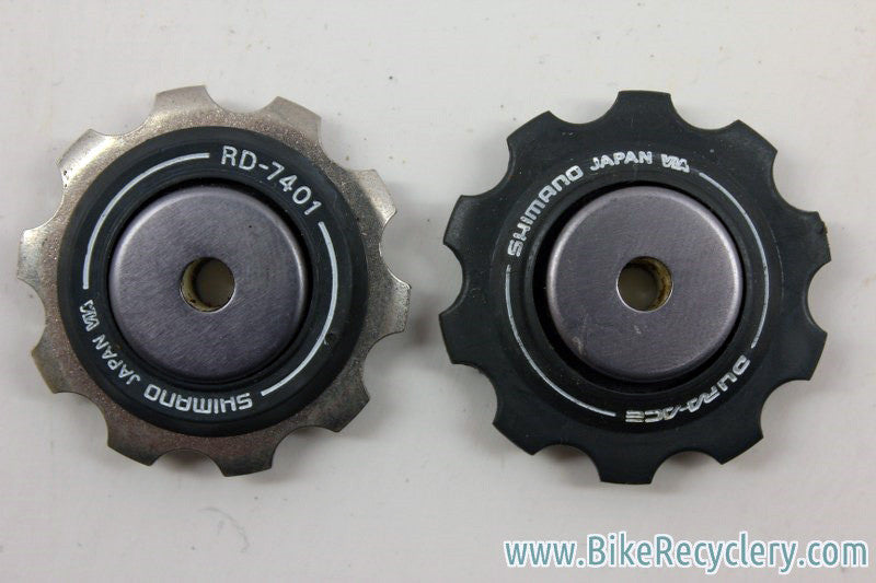NOS Shimano Dura Ace 7401 / 7400 Jockey Wheels / Pulleys, Aluminum & Resin