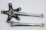 Cook Brothers RSR Dogbone Crankset: Black, 181mm 110/74mm, Polished / Black