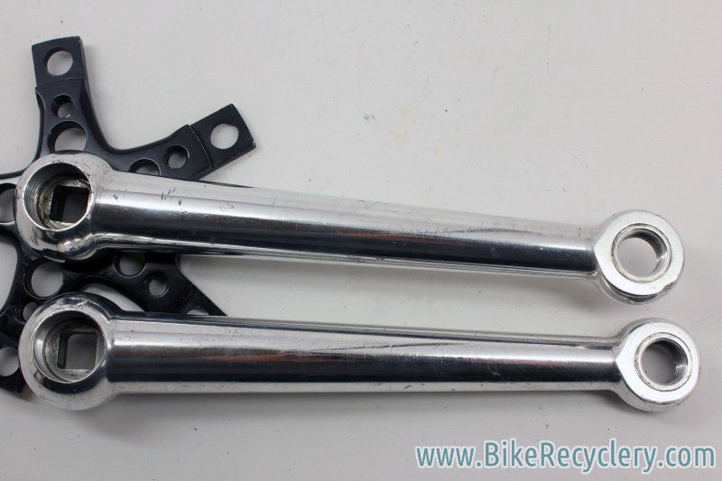 Cook Brothers RSR Dogbone Crankset: Black, 181mm 110/74mm, Polished / Black