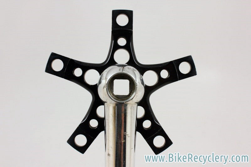 Cook Brothers RSR Dogbone Crankset: Black, 181mm 110/74mm, Polished / Black