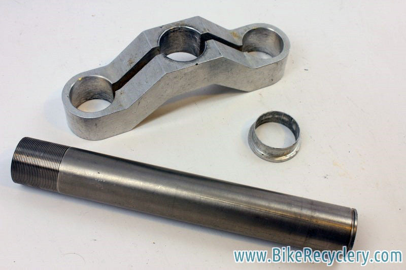 1990's McMahon Titanium Steer Tube & Crown for Retro Manitou Fork: 1 1/8" Threaded