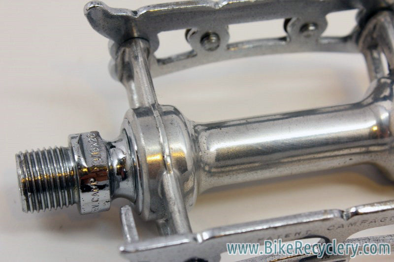 Early 1960's Campagnolo Record Pedals w/ Strap Loop: #1037, Near MINT
