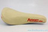 Avocet Racing 2 R-II Saddle: White Leather w/ Red Decals