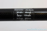 ITM Super Over Millenium Carbon Handlebars: 46mm x 25.4mm, Black