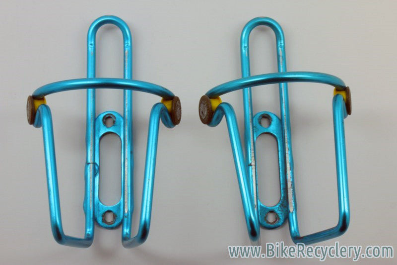 Turquoise Water Bottle Cages: Italian "Elite" (pair)