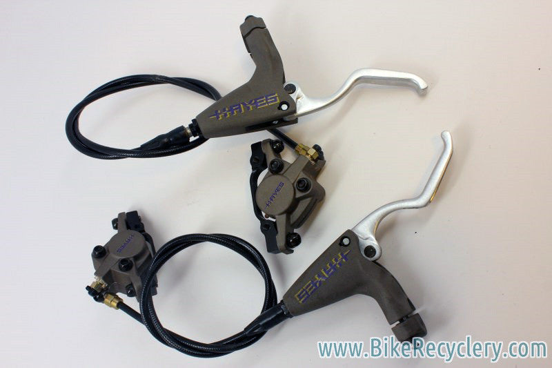 Vintage Hayes Mag G1 Disc Brakes: Purple Logo Dangerboy Levers