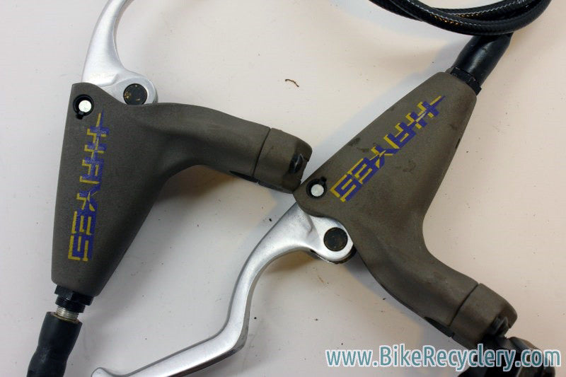 Vintage Hayes Mag G1 Disc Brakes: Purple Logo Dangerboy Levers