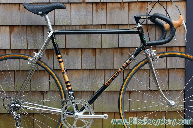 1981 Hetchins Keyhole Spade Custom Road Bike: 55.5cm (c-c), Bob Jackson Built, Top Spec Build, Barely Ridden & Mint, Black w/ Full Chrome Stays/Fork