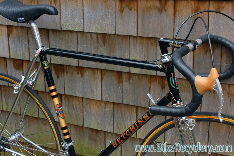 1981 Hetchins Keyhole Spade Custom Road Bike: 55.5cm (c-c), Bob Jackson Built, Top Spec Build, Barely Ridden & Mint, Black w/ Full Chrome Stays/Fork