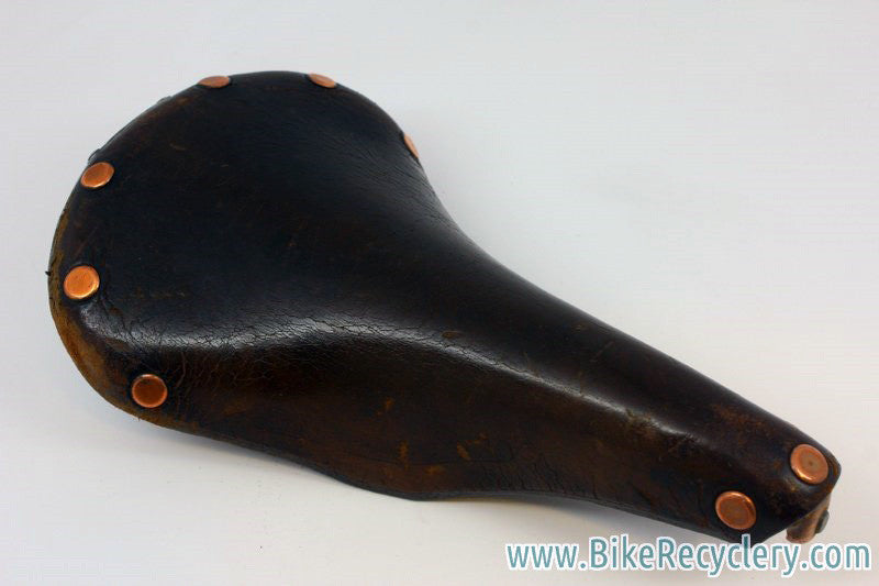 Vintage Brooks Professional Leather Saddle: Brown