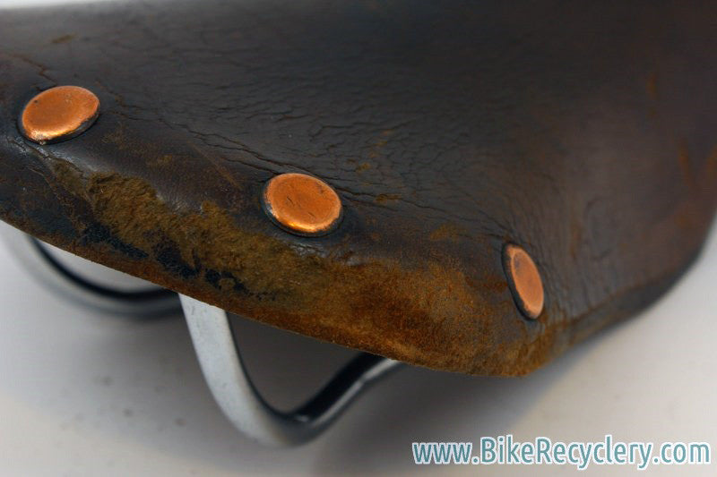 Vintage Brooks Professional Leather Saddle: Brown