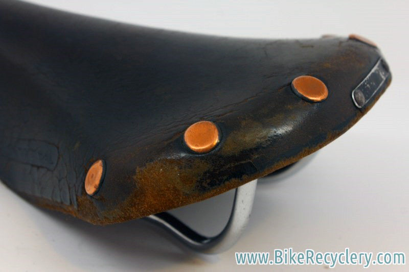 Vintage Brooks Professional Leather Saddle: Brown