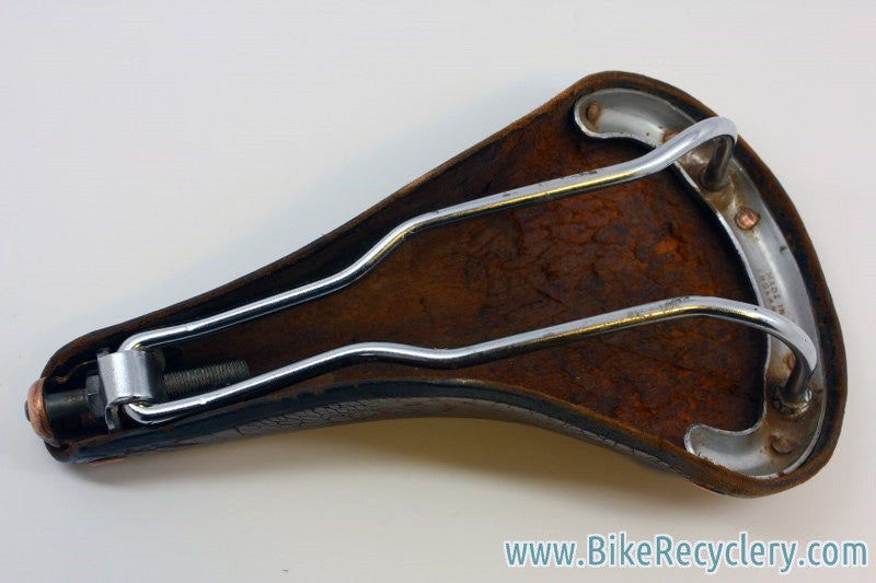 Vintage Brooks Professional Leather Saddle: Brown