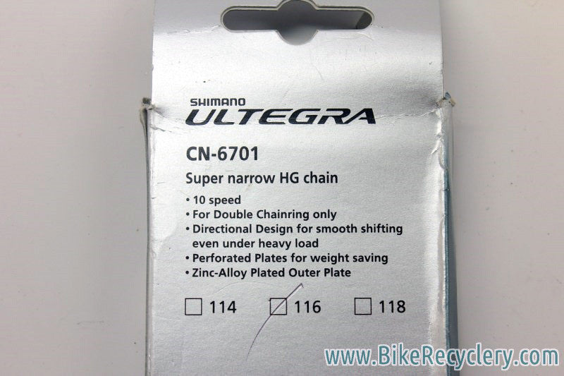 NEW Shimano Ultegra 10-Speed Chain: CN-6701, 116 Link