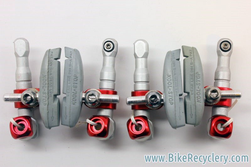 NOS Tektro RBP "Tri Align" Cantilever Brakeset: SIlver & Red Ano