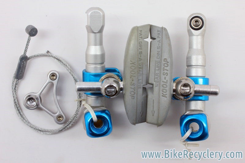 NOS Tektro RBP "Tri Align" Cantilever Brake: SIlver & Blue Ano