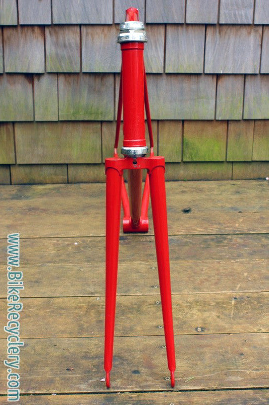 Vintage Italian Pista Frame / Fork: 55.5cm (c-t), Long Dropouts, Thin Stays, Flat Crown (No Headset)