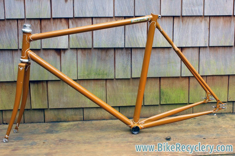 Livery Prototype Track Frame/Fork: Yoke Chainstay, Fancy Lugs & Dropouts, Columbus Steel, 53cm (c-t)