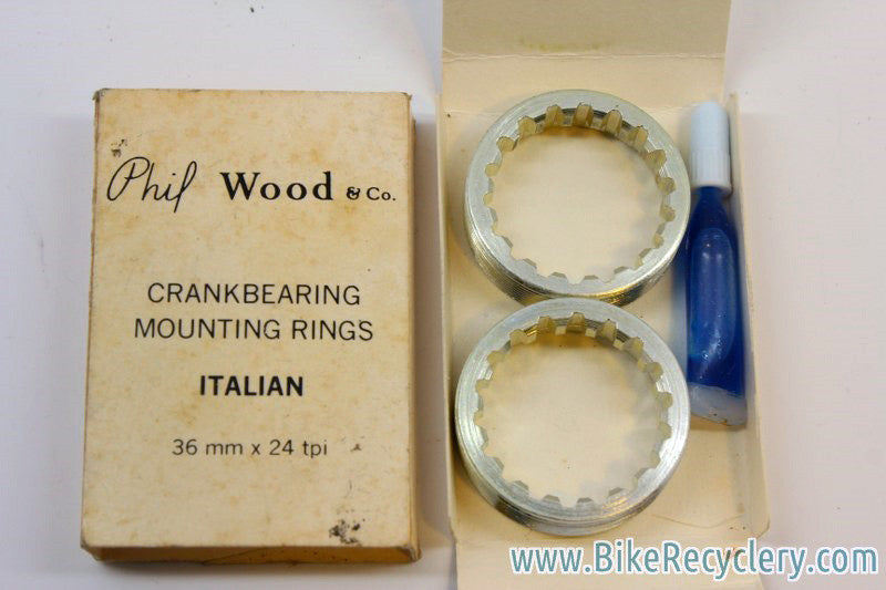NIB/NOS Phil Wood Bottom Bracket Cups / Rings: Italian Thread, 1970's
