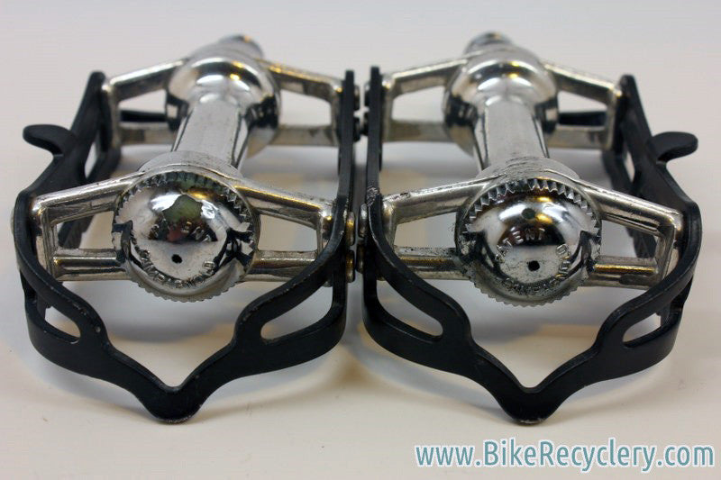 Campagnolo Record SL Pedals: Superleggeri Black Cages NEAR MINT