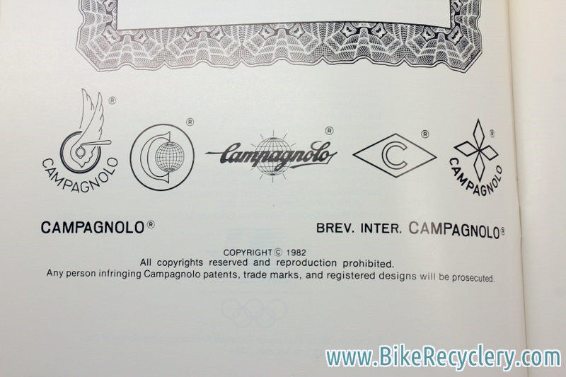 Campagnolo 1982 Olympic Catalog: MINT