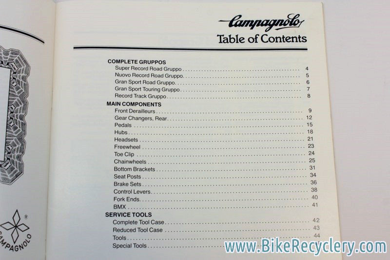 Campagnolo 1982 Olympic Catalog: MINT