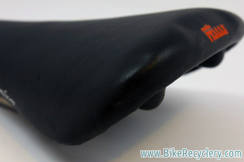 NOS 1991 Selle Italia Flite Ti Saddle: 2nd Year Model! 1st Gen, Black Leather RARE