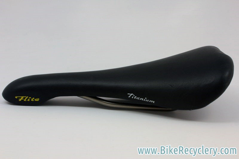 NIB/NOS 1991 Selle Italia Flite Ti Saddle: 2nd Year Model! 1st Gen, Black Leather RARE
