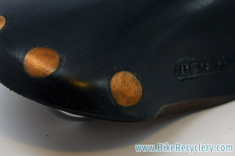 NOS Vintage 1960's/1970's Brooks Professional: Large Copper Rivet, Black Leather