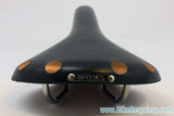 NOS Vintage 1960's/1970's Brooks Professional: Large Copper Rivet, Black Leather