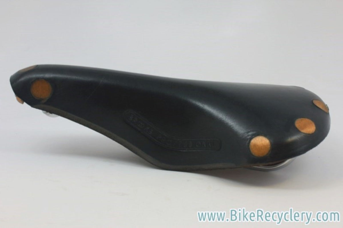 NOS Vintage 1960's/1970's Brooks Professional: Large Copper Rivet, Black Leather