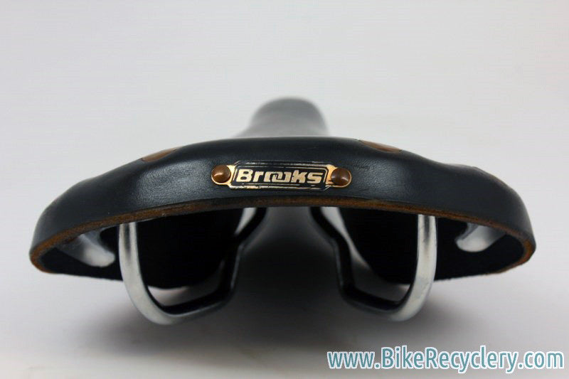 Vintage Brooks Professional S Women's: Pre-Softened, 1980's, Large Copper Rivet, Black Leather