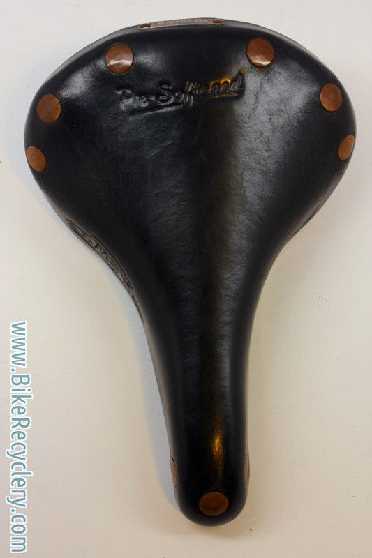 Vintage Brooks Professional S Women's: Pre-Softened, 1980's, Large Copper Rivet, Black Leather