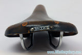 Vintage Brooks Professional Leather Saddle: Brown, Brass Small Rivets 1970's