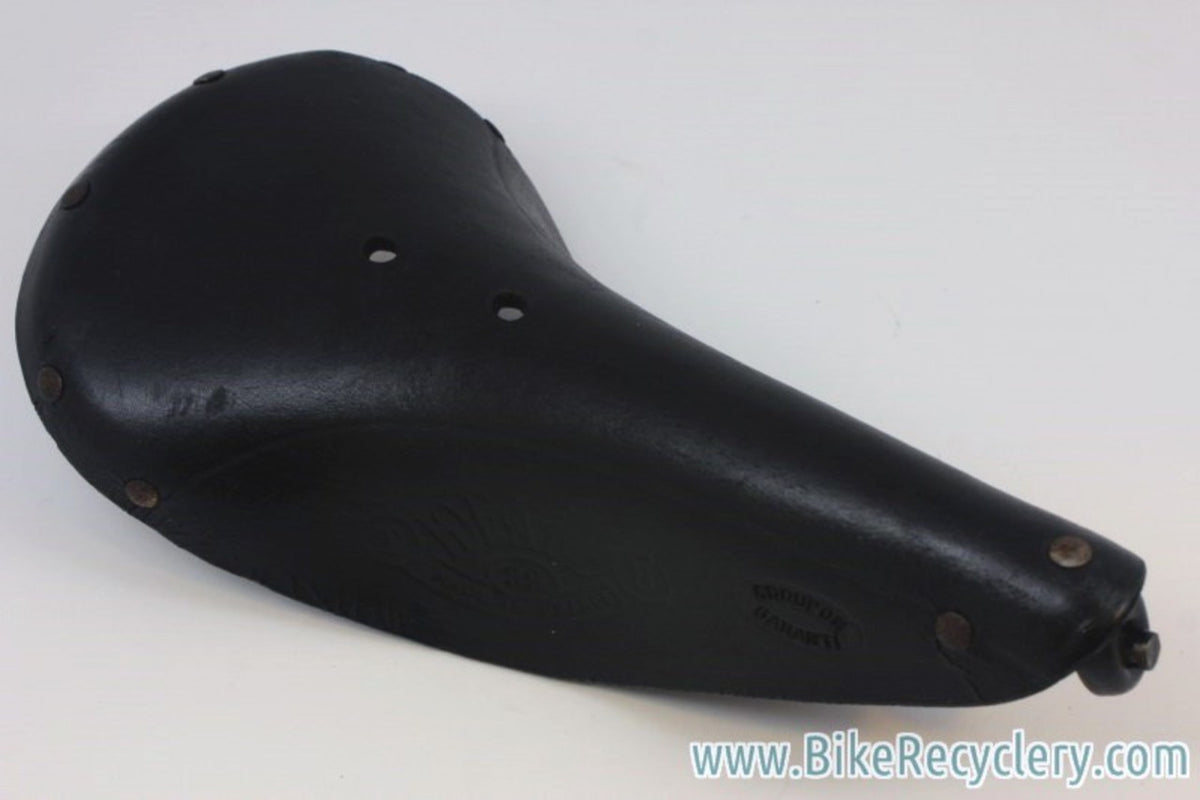 Ideale 39 Leather Saddle: Blacked Out to the max